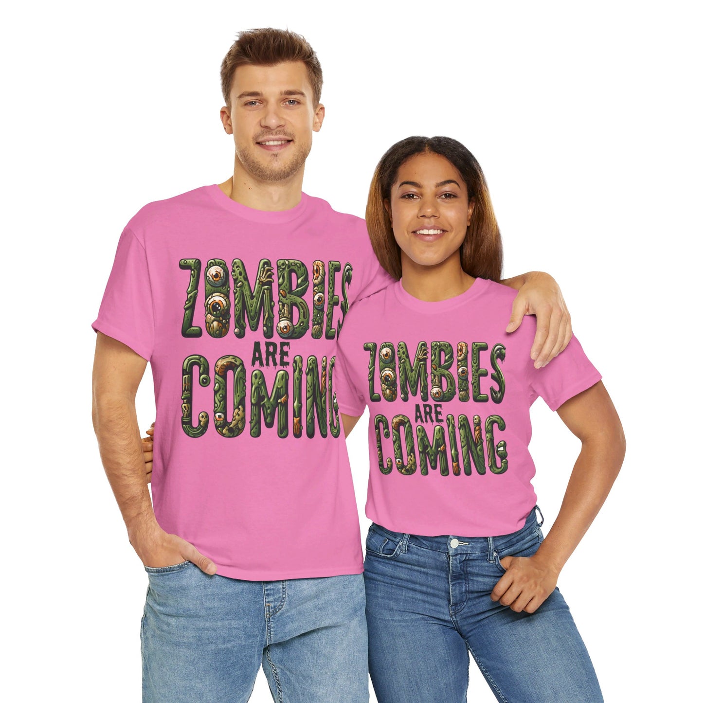 ZOMBIES ARE COMING! Graphic Unisex Heavy Cotton Tee