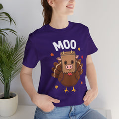 Funny Thanksgiving Turkey Moo T‑Shirt - Unisex Tee