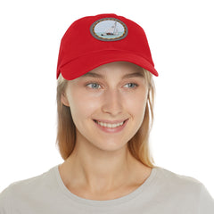 Hempstead Bay Sailing Club Leather Patch Dad Hat — Flying Scot Embroidered Round Patch