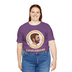 Bearded Graphic Tee - Funny Caucasians Satire Head Shot Unisex Jersey Short Sleeve Tee