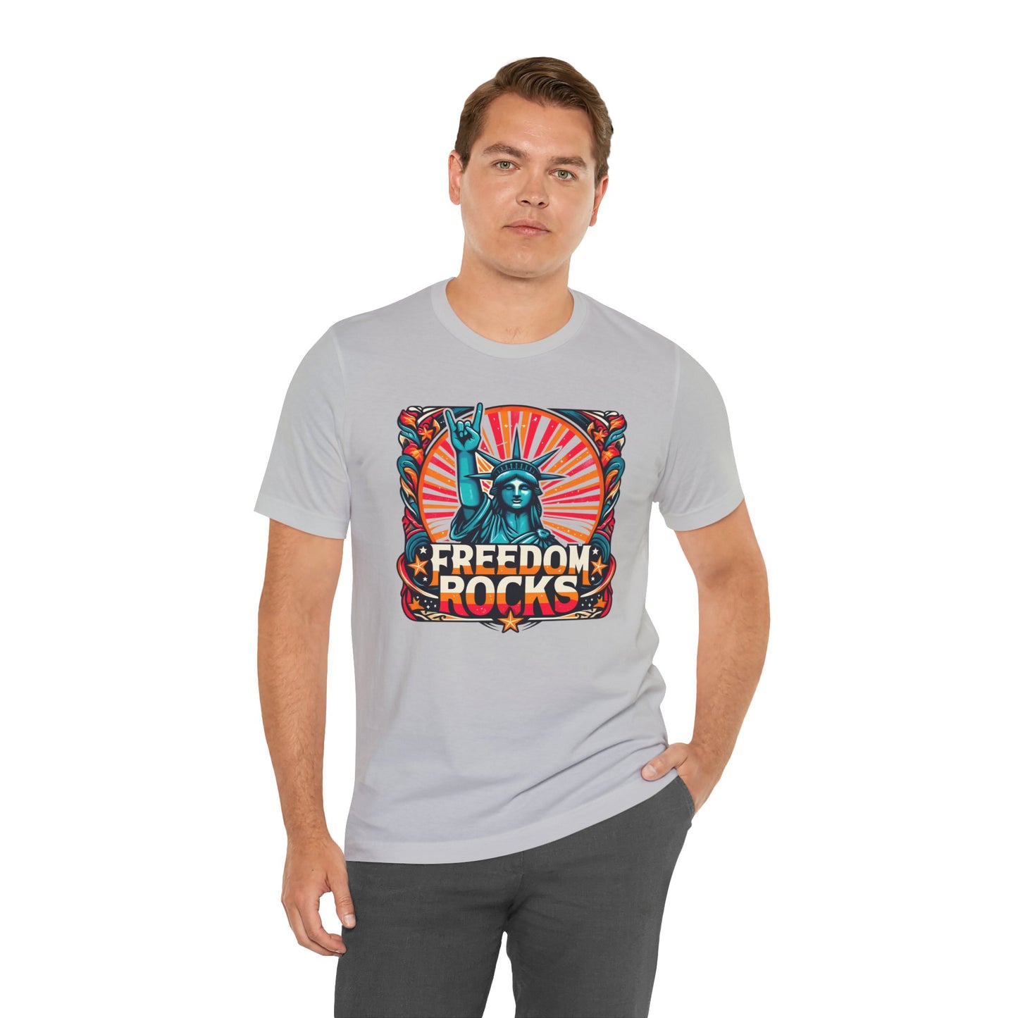 July 4th Statue Of Liberty Freedom - Graphic Unisex Short Sleeve Tee