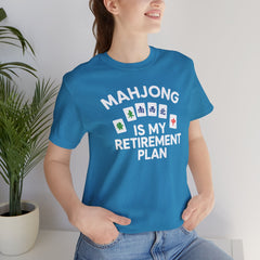Mahjong Retirement Plan Tee, Fun Unisex T-Shirt for Game Lovers, Perfect Gift for Retirees, Mahjong Enthusiasts, Casual Wear