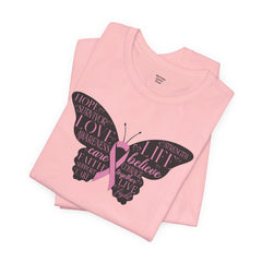 Butterfly Cancer Awareness and Survivor - Unisex Jersey Short Sleeve Tee