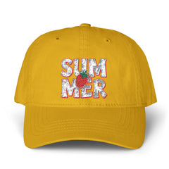 Women's SUMMER STRAWBERRY Pigment-Dyed Cap with Fashion Undervisor (Embroidery)
