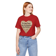 Funny Matzah Heart Quote For Passover Unisex Tee