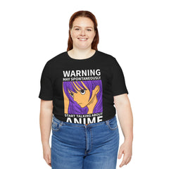 Funny Anime Talk Quote with Girl - Unisex Jersey Short Sleeve Tee