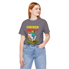 Video Game Chicken Jockey Tee - Unisex Short Sleeve T-Shirt