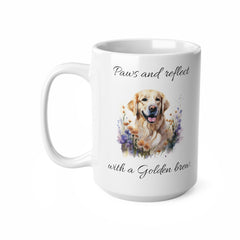 Golden retriever mug, dog lover gift, life is golden mug, ceramic dog mug, gift for her, gift for him, dog dad, dog mom, animal lover mug