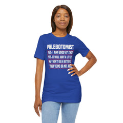 Phlebotomist Humor Tee, Funny Medical Shirt, Nurse Gift, Blood Tech Wear, Cute Phlebotomy Humor, Healthcare Apparel