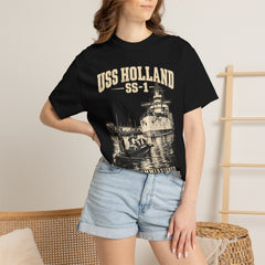 USS Holland SS-1 Submarine Vintage Graphic T-Shirt — Navy History Tee