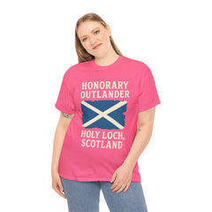 Honorary Outlander Heavy Cotton Tee, Holy Loch Scotland Shirt, Outlander Fan Gift, Casual Tee, Travel Souvenir, Unisex T-Shirt