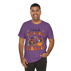I Teach The Cutest Turkeys Teacher  Thanksgiving Appreciation T-Shirt