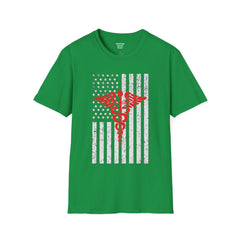 American Doctor - Unisex Softstyle T-Shirt | Doctor Awareness, Medical Wear, Gift For Him, Scrubs Lover, Hospital Staff Gift, Gift For Him