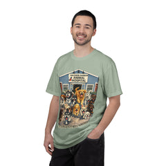 Pitbull Added "Who Let the Dogs Out?" Baldwin Harbor Animal Hospital Cute Vet Clinic T Shirt