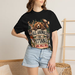 All Animals Are Pettable T-Shirt – Funny Animal Lover Wildlife Design