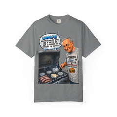 Grill Master Grandpa Funny BBQ T-Shirt — "Whoops! Pretending to Grill for a Photo" Graphic Tee