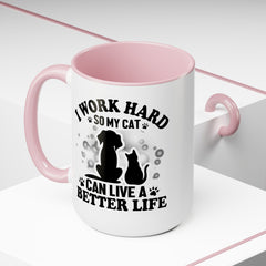 Cat slave mug, funny cat mug, gift for cat lover, crazy cat lady gift, pet owner gift, kitten lover mug, cat gift, animal lover present