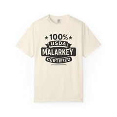 100% USDA Malarkey Certified T-Shirt, Funny Tee, Gift for Farmers, Humorous Apparel, Casual Wear, Agricultural Humor