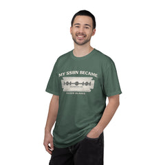 My SSBN Became Razor Blades Graphic Vintage Submarine Veteran Tee