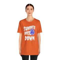 Summer Meltdown Graphic Tee — "Summer Melt Down" Sun Design