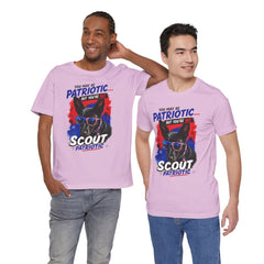 Personalized With Your Dogs Image and Name Patriotic Unisex Jersey Short Sleeve Tee