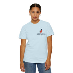 Front Logo Back Graphic Baldwin Harbor Animal Hospital "Who Let the Dogs Out?" Graphic Tee