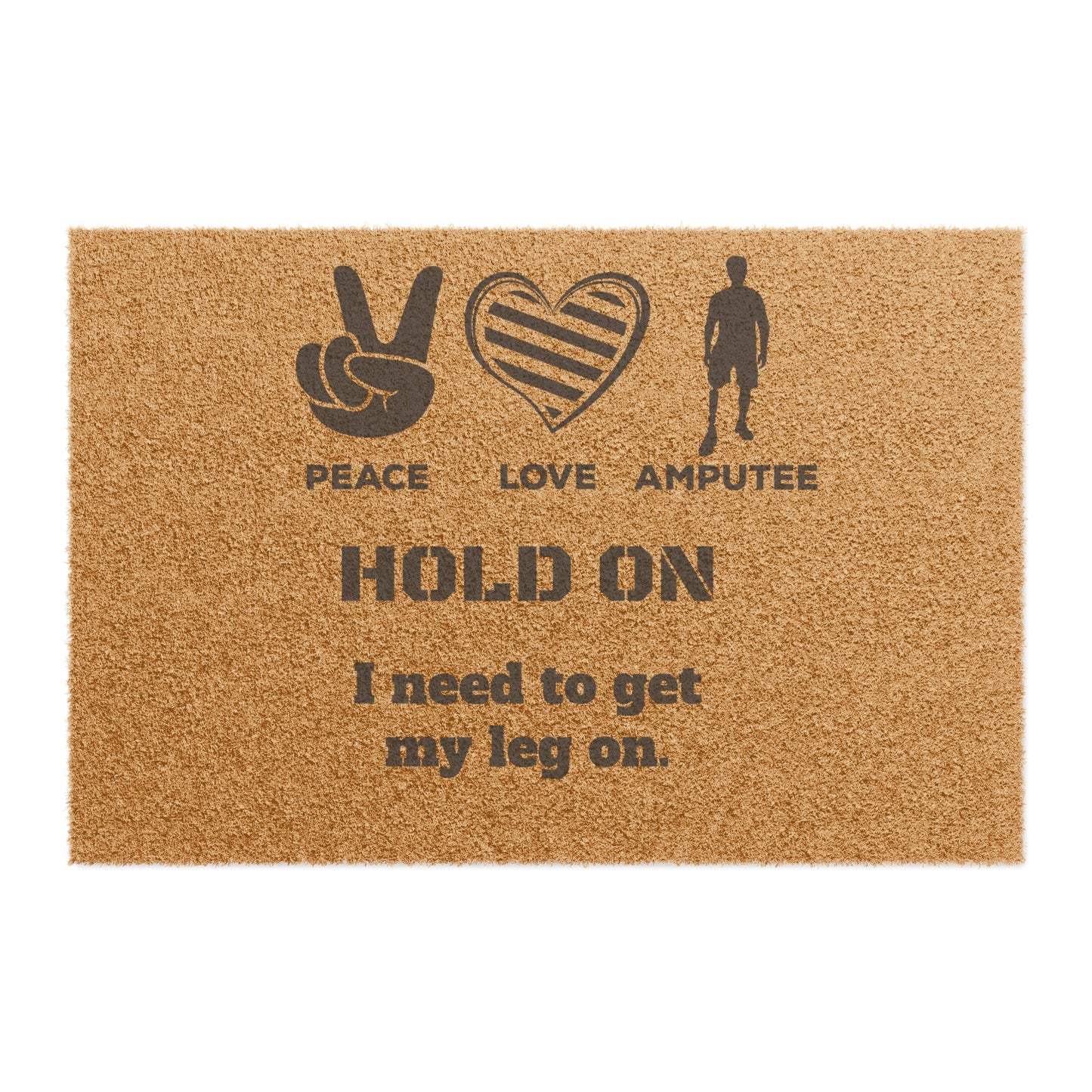 Amputee - Doormat | Amputee Awareness,Limb Awareness,Amputee Humor,Leg Amputee Gift,Gift For Him,Unique Doormat,Disability Gift,Gift For Her