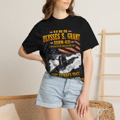 USS Ulysses S. Grant SSBN-631 41 For Freedom T-Shirt — "Let Us Have Peace" Quote