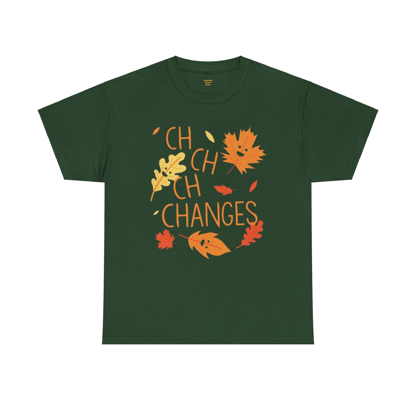 Changes Fall Leaves Graphic - Unisex Heavy Cotton Tee