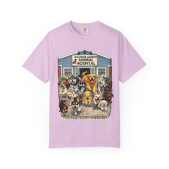 Pitbull Added "Who Let the Dogs Out?" Baldwin Harbor Animal Hospital Cute Vet Clinic T Shirt
