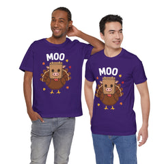 Funny Thanksgiving Turkey Moo T‑Shirt - Unisex Tee