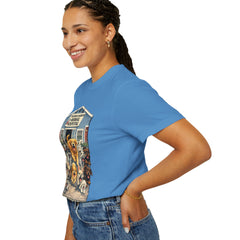 Front Graphic "Who Let the Dogs Out?" Baldwin Harbor Animal Hospital Cute Vet Clinic T Shirt