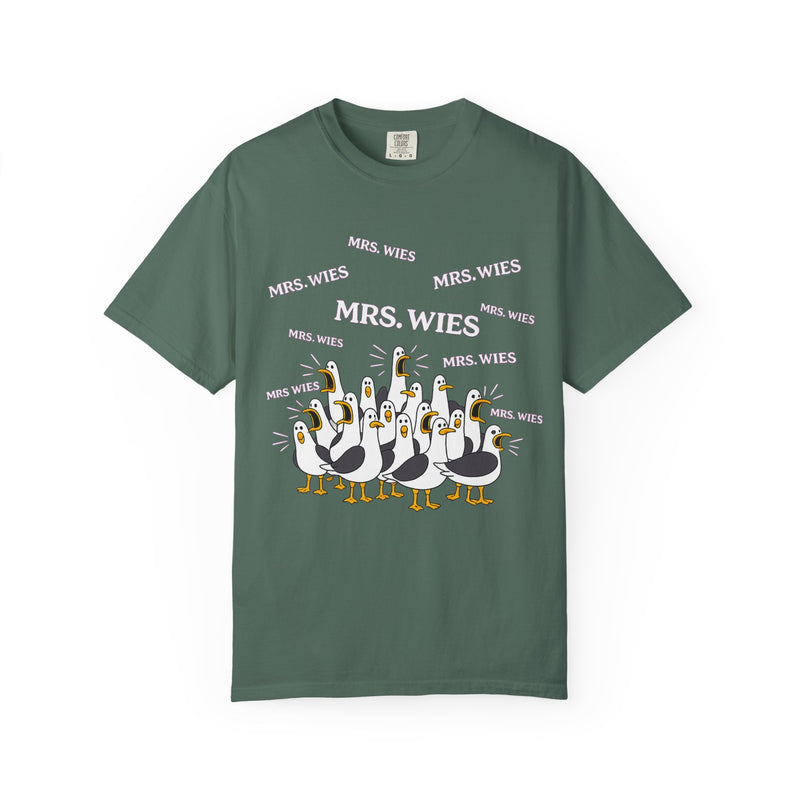 Funny K-6 Seagulls Personalized Teachers Name Garment-Dyed T-shirt