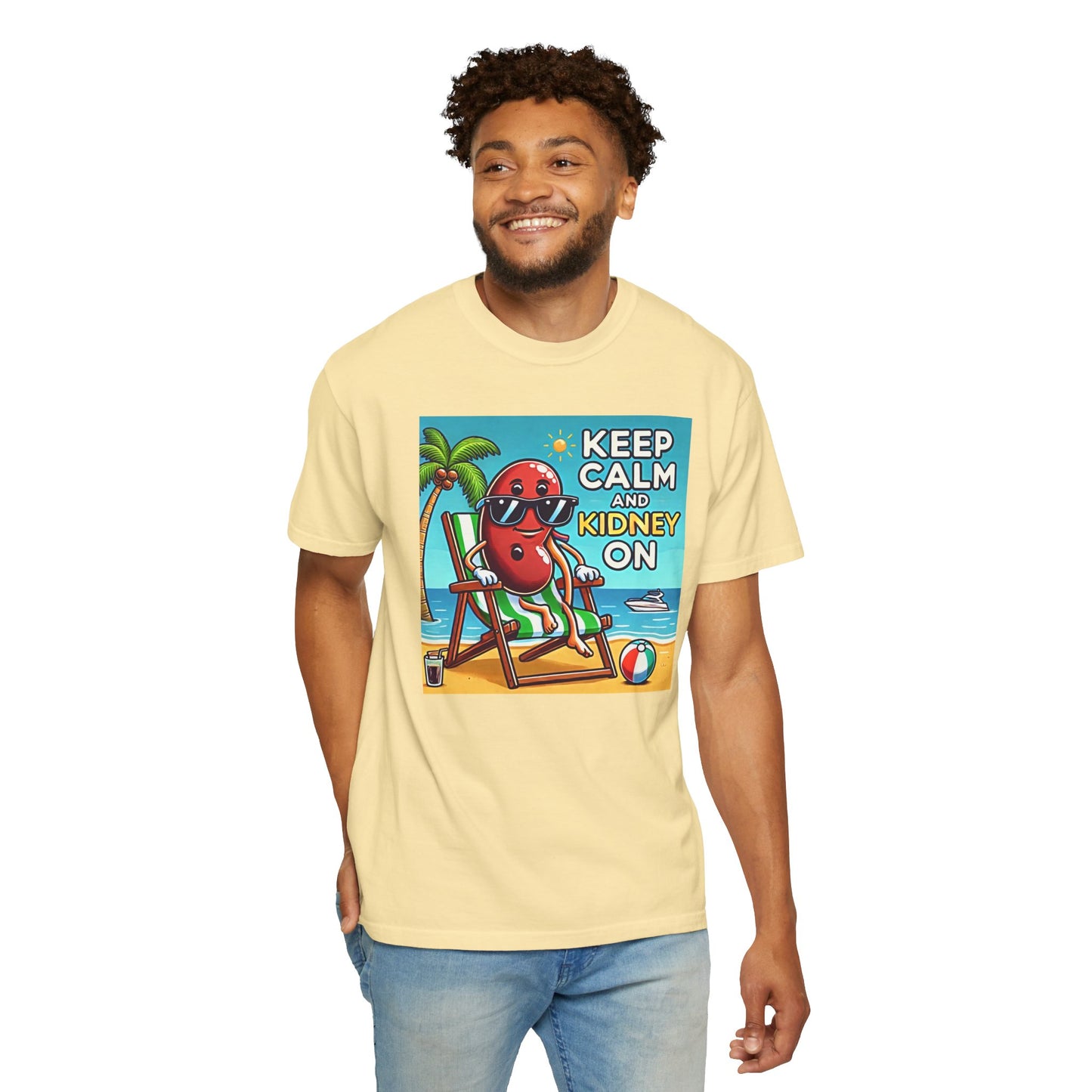 Keep Calm And Kidney On Graphic Unisex Garment-Dyed T-shirt