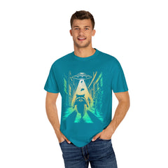 Raccoon UFO Funny Comfort Colors Graphic T-Shirt