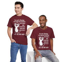 Clumsy Funny Penguin Graphic Tee | Unisex Heavy Cotton Tee | Great Gift for Animal Lovers, Birthdays, Casual Wear, Humorous Gifts, Everyday Style