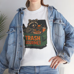 Trash Gourmet Unisex Heavy Cotton Tee, Funny Graphic T-Shirt, Quirky Casual Wear, Unique Gift for Food Lovers, Eco-Friendly Apparel