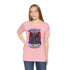 Personalized With Your Dogs Image and Name Patriotic Unisex Jersey Short Sleeve Tee