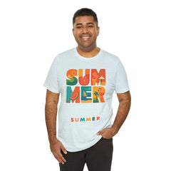 Summer Graphic Tee — Colorful Tropical "SUMMER" Typography T-Shirt