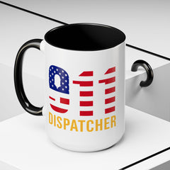 Vintage 911 Dispatcher Patriotic Coffee Mug, 11oz, 15oz