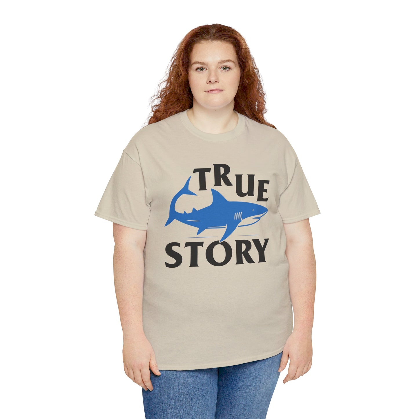 True Story Shark Graphic Amputee Humor - Unisex Garment-Dyed T-shirt