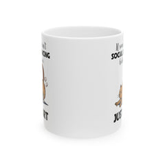 Funny Cat Fart Graphic Mug, Social Distancing Humor mug, white ceramic cat mug, 11oz, 15oz, , cat lover mug, gift for her, Cat Mom Birthday