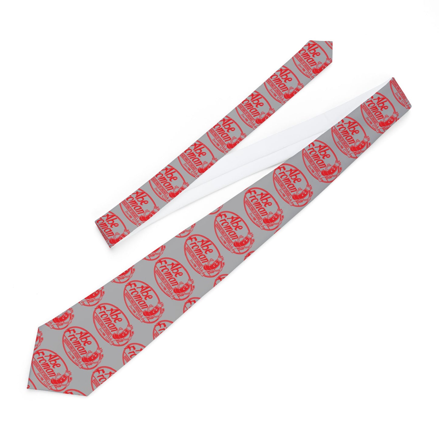 Abe Froman Sausage King Of Chicago, Red on Gray - Necktie