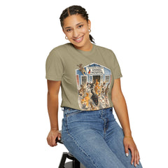 Front Graphic "Who Let the Cats Out?" Baldwin Harbor Animal Hospital Cute Vet Clinic T Shirt