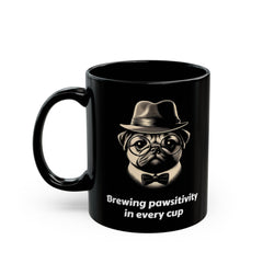 Pug Black Mug (11oz, 15oz), Brewing Pawsitivity In Every Cup