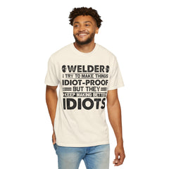 Fun Welder T-Shirt - 'Idiot-Proof' Design for Welding Enthusiasts
