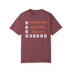 Mahjong Cracks Me Up, Comfort Colors 1717, Funny Graphic Tee, Unisex Garment-Dyed T-shirt, gift for mahjong player, mahjong lover gift, casual wear tee, humorous t-shirt, novelty mahjong shirt