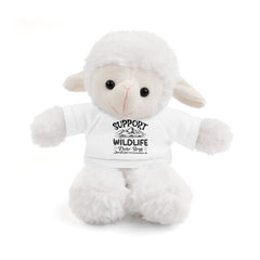Stuffed Animals with T Shirt,Funny Quote,Support Wildlife Raise Boys,gift for him,gift for her,Birthday Gift,Everyday gift,animal lover gift