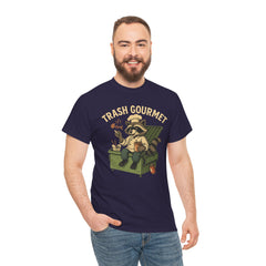 Trash Gourmet Unisex Heavy Cotton Tee, Funny Graphic T-Shirt, Quirky Casual Wear, Unique Gift for Food Lovers, Eco-Friendly Apparel