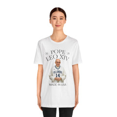 Pope Leo XIV Villanova Fan Short Sleeve Tee - Made in USA